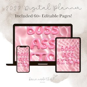 Boss Ass Bitch Digital Planner, GoodNotes Ultimate Planner, Hyperlinked Digital Planner, Notability Digital Planner, Monthly, Weekly & Daily