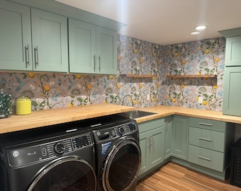 Hummingbird Floral Wallpaper: Vintage Peel and Stick Home Decor