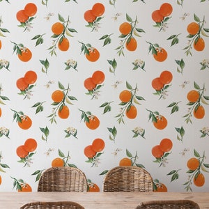 Citrus Bliss Removable Peel & Stick Self-Adhesive Wallpaper, Ships Free in 3-5 business days (US)