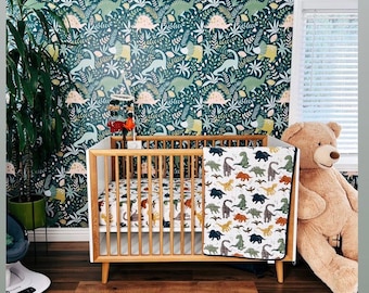 Dino Land Wallpaper: Removable Peel & Stick Dinosaur Wall Decor