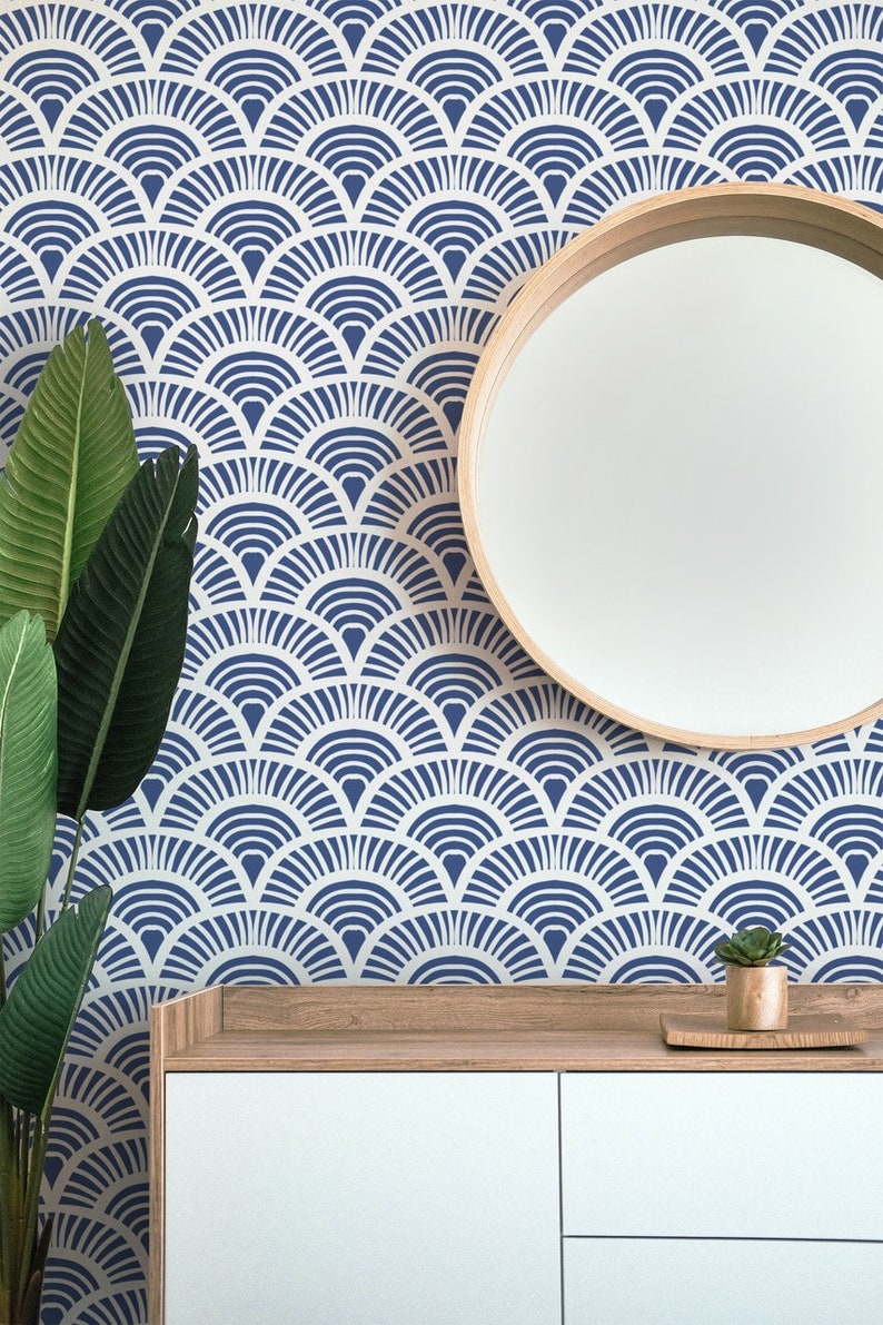 ART DECO Peel and Stick Wallpaper Art Deco Wallpaper Peel Etsy