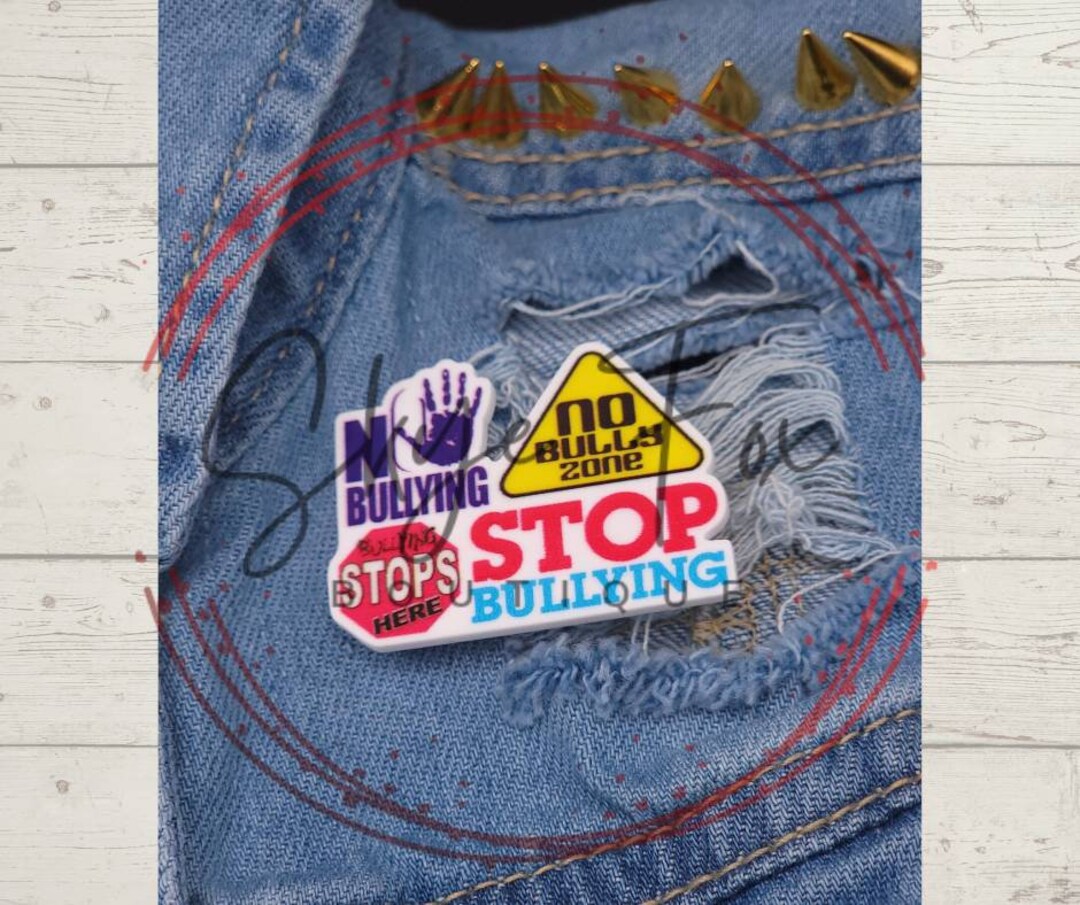 Stop Bullying No Lapel Pin Brooch Locking Resin 80's Etsy
