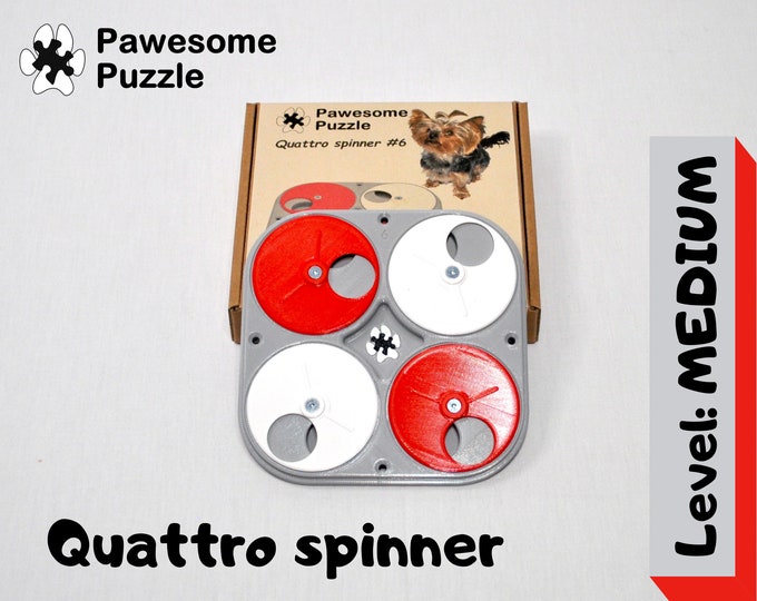 Interactive toy for dog Pawesome puzzle Quattro spinner toy - dog puzzle