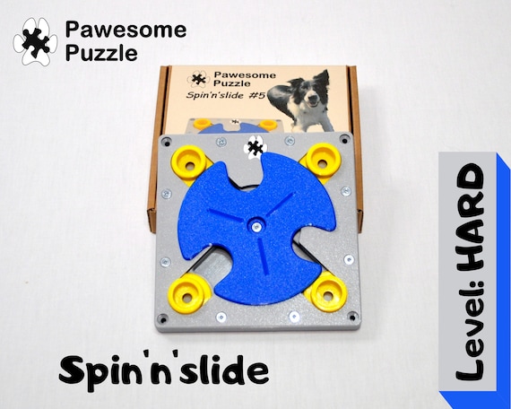 Dog Puzzle Spin and Slide Level Hard Interactive Dog Toy for Smart Puppies  