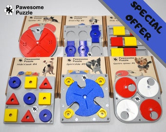 Juguete interactivo para perros Pawesome Puzzle (Juguetes para perros, dispensador de golosinas, juguetes interactivos, juguetes para mascotas)