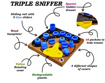 Pawesome puzzle TRIPLE SNIFFER jouet interactif pour chien