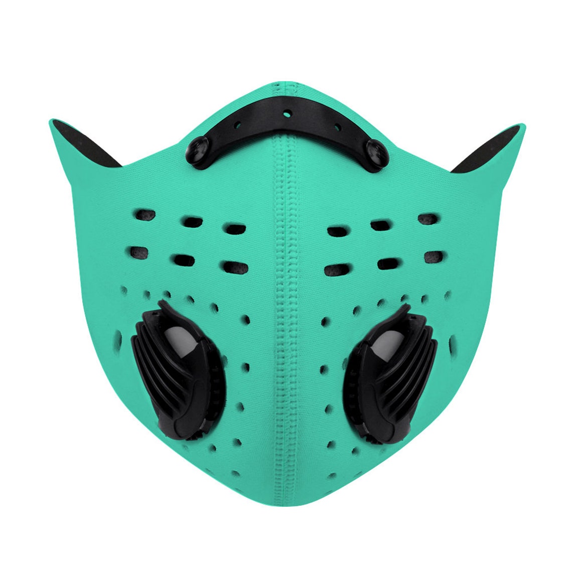 Aqua Green Face Mask With Multibreather Vents Washable Etsy