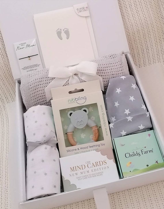 Luxury Mum & Baby Gift Box Grey Unisex Baby Hamper New Mummy Etsy