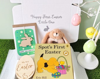 Baby's First Easter Gift, 1st Easter, New Baby, Baby's Easter Present, Easter Milestone Disc, My First Easter, Bunny Rattle, Easter Book