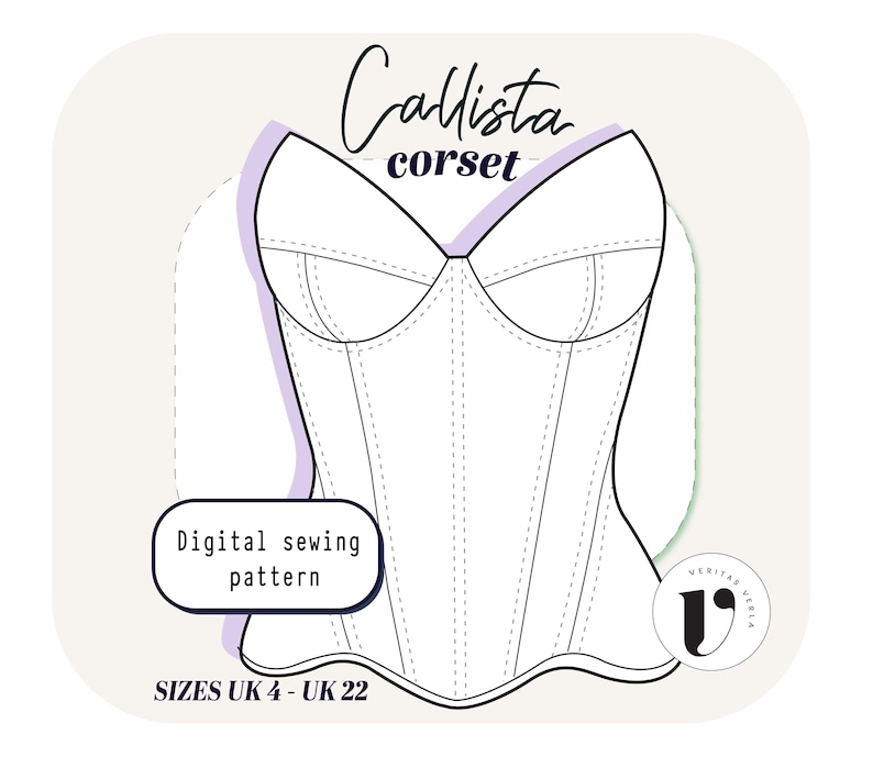 SOFT CUP bustier pattern with underwires -Instant download A4 pdf woman sewing pattern -fitted bodice cup corset- Trendy bustier pattern