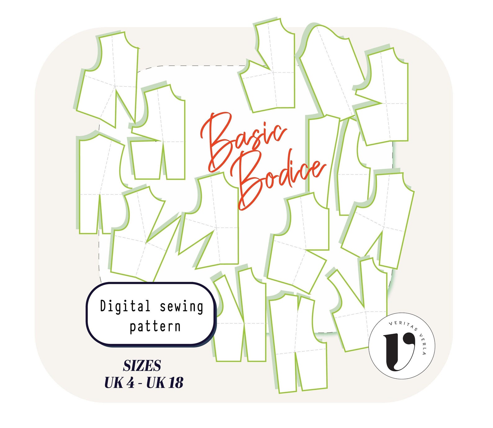 BASIC BODICE Block Sewing Pattern, Women's Bodice Block/torso & Sleeve ...