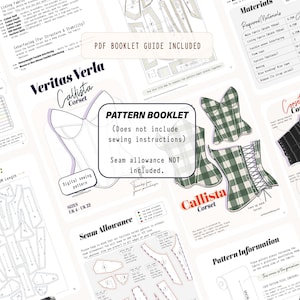 THE INSTRUCTION BOOKLET CONTAINS
- Print and assembly step by step guide
- Pdf layout and construction plan.
- Size guide and how to measure yourself 
- Useful pattern information.
- Fabric recommendations and suggestions
- Pattern layout cutting guide
- Pattern construction tips and tricks