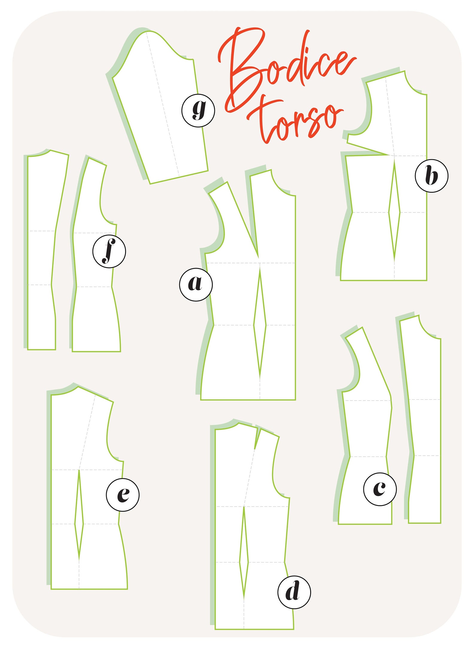Torso Block Pattern BASIC BODICE Torso (dress) Sewing Pattern, Women's Bodice Block/torso ...
