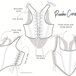 BUSTIER TOP, Corset Pdf Pattern, Bustier Top Pdf Sewing Pattern, Bodice ...