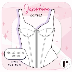 SOFT CUP bustier pattern with underwires-Instant download A4 pdf woman sewing pattern-fitted bodice cup corset Trendy bustier bodice pattern