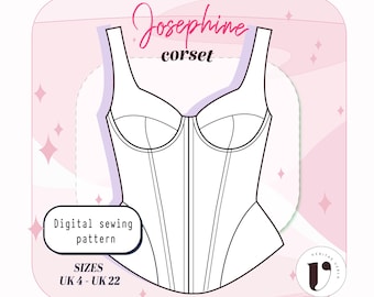 SOFT CUP bustier pattern with underwires-Instant download A4 pdf woman sewing pattern-fitted bodice cup corset Trendy bustier bodice pattern