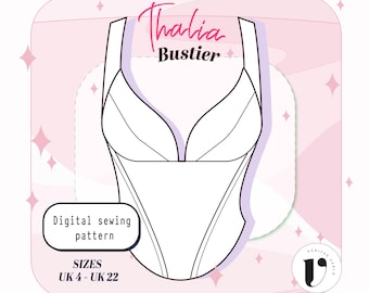 BRIDAL BUST cup corset sewing pattern Pdf – DIY Lingerie, Prom, Costume, Renaissance, Evening Wear & bridal wear bustier Digital Download
