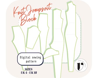 BASIC BODICE block sewing pattern, Women's Bodice block/torso & sleeve pattern, Princess seam pattern- pdf pattern, basic sloper UK (4-18)