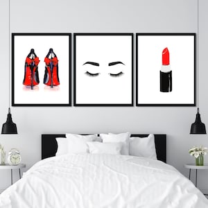 chanel wall decor black and red