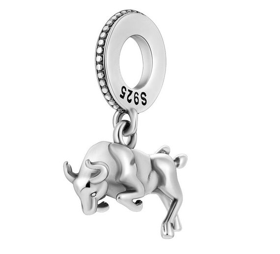 Charms para pulsera pandora Bull Charm 925 Plata Ley - Etsy España