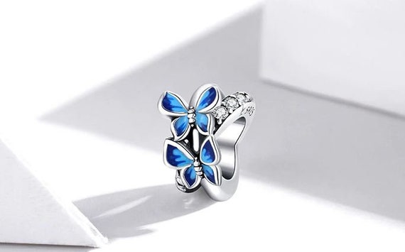 Butterfly and flower charms, Pandora Jewelry