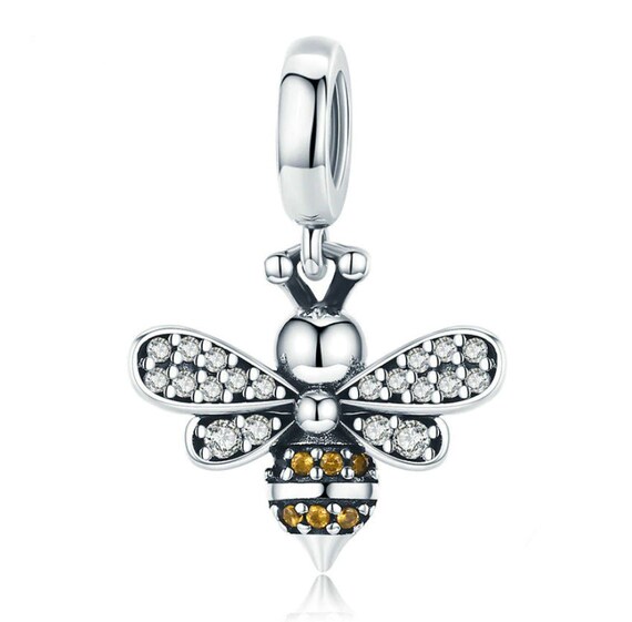 Buy Charms for Pandora Bracelet Bee Charm CZ 925 Sterling