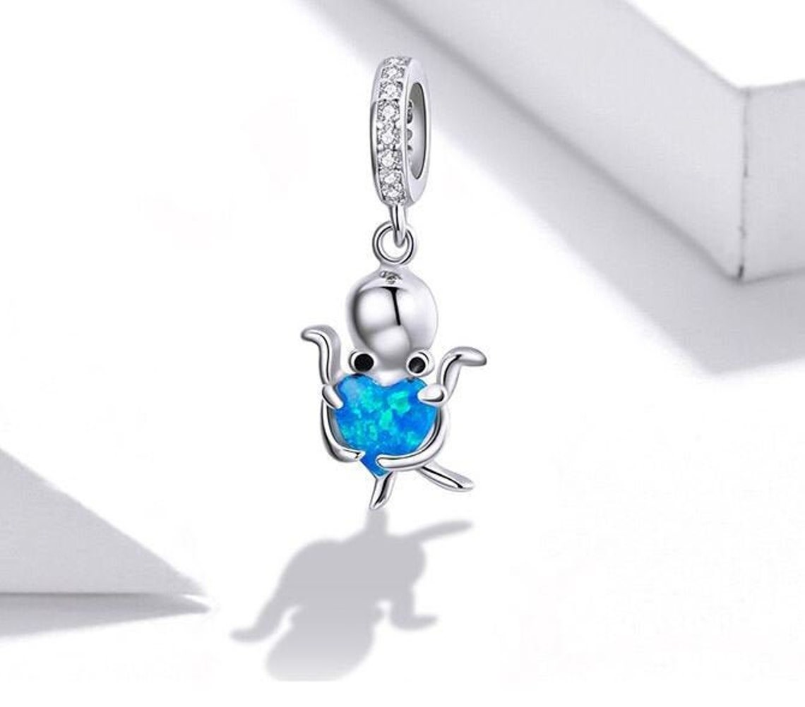 Charms for Pandora Bracelet Opal Octopus Charm 925 Sterling Etsy