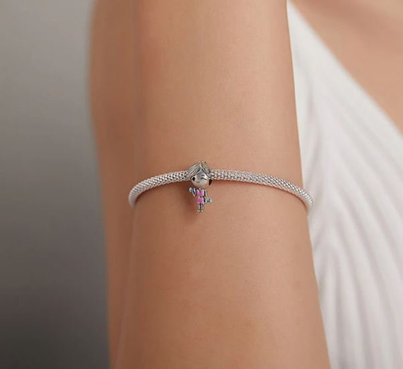 Charms for Pandora Bracelet Weightlifting Gym Dumbbell Charm