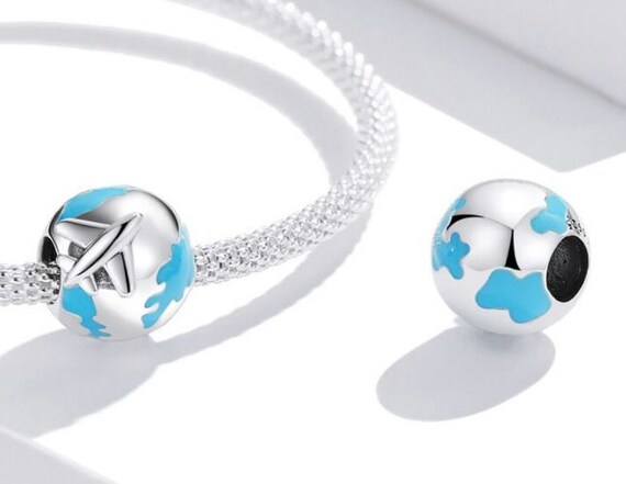Charms para pulsera de pandora Travel Around Charm Etsy España