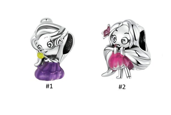 Charms for Panodra Bracelet Princess Belle Rapunzel Charm 925