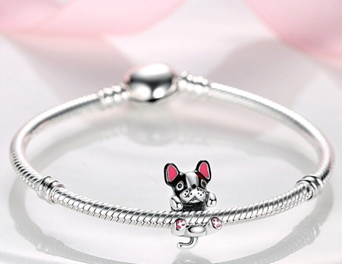 Charms for Pandora Bracelet Boston Terrier Charm 925 Sterling