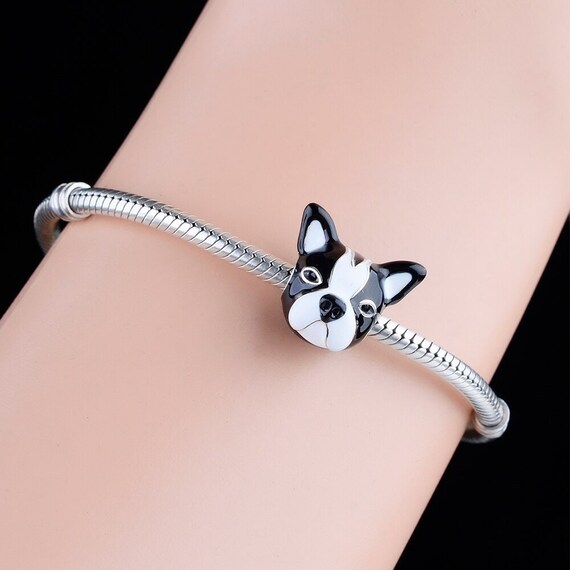 Boston terrier charm for pandora bracelet sale
