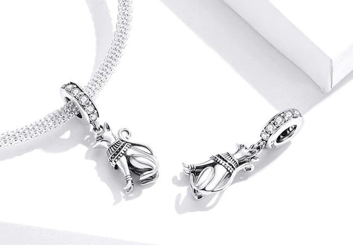 Charms for pandora bracelet Egyptian Cat Charm 925 Sterling Etsy
