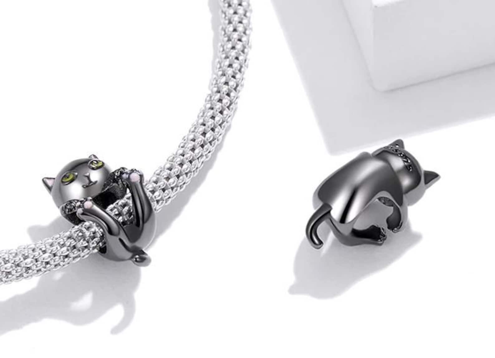 Charms for Pandora Bracelet Black Cat Charm 925 Sterling Etsy