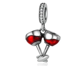 Charms para de pandora de copas de vino Etsy España