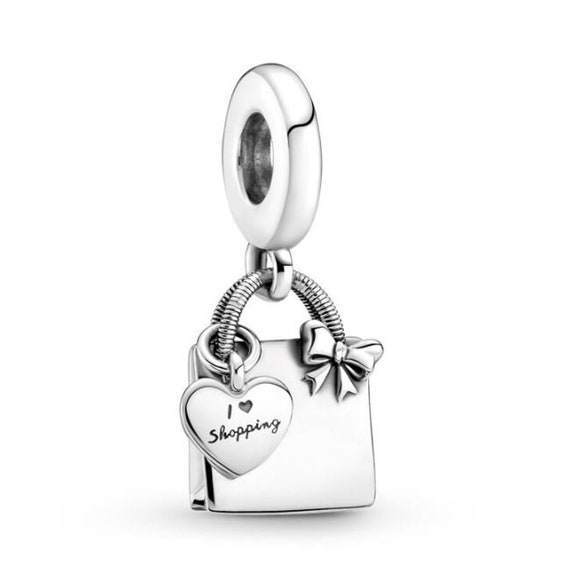 Aardrijkskunde pik bitter Bedels voor Pandora armband I Love Shopping Charm 925 - Etsy Nederland