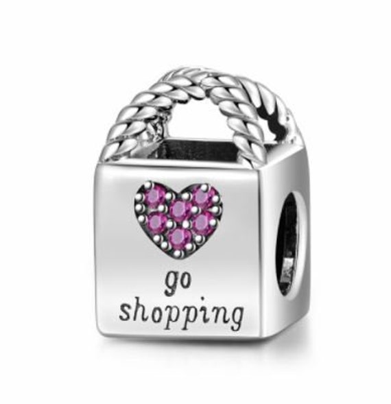 Charms para pulsera pandora Go Shopping Charm 925 Sterling - Etsy