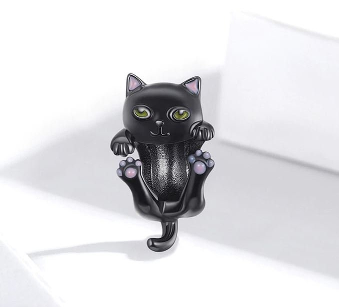 Charms for Pandora Bracelet Black Cat Charm 925 Sterling Etsy