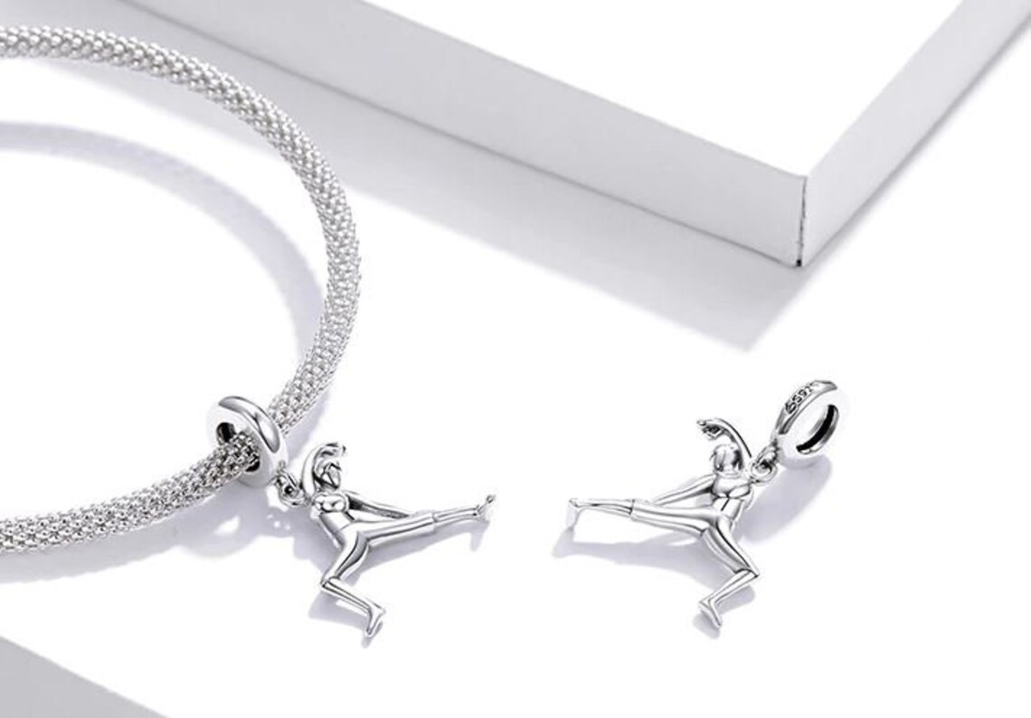 Charms for pandora bracelet Yoga Charm 925 Sterling Silver Etsy