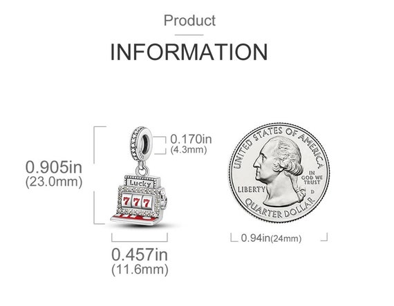 Slot machine charm for pandora bracelet clearance