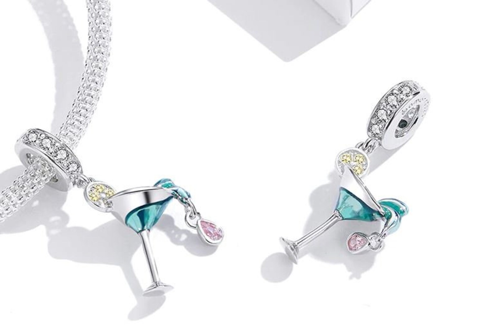 Charms for pandora bracelet Martini Charm 925 Sterling Etsy