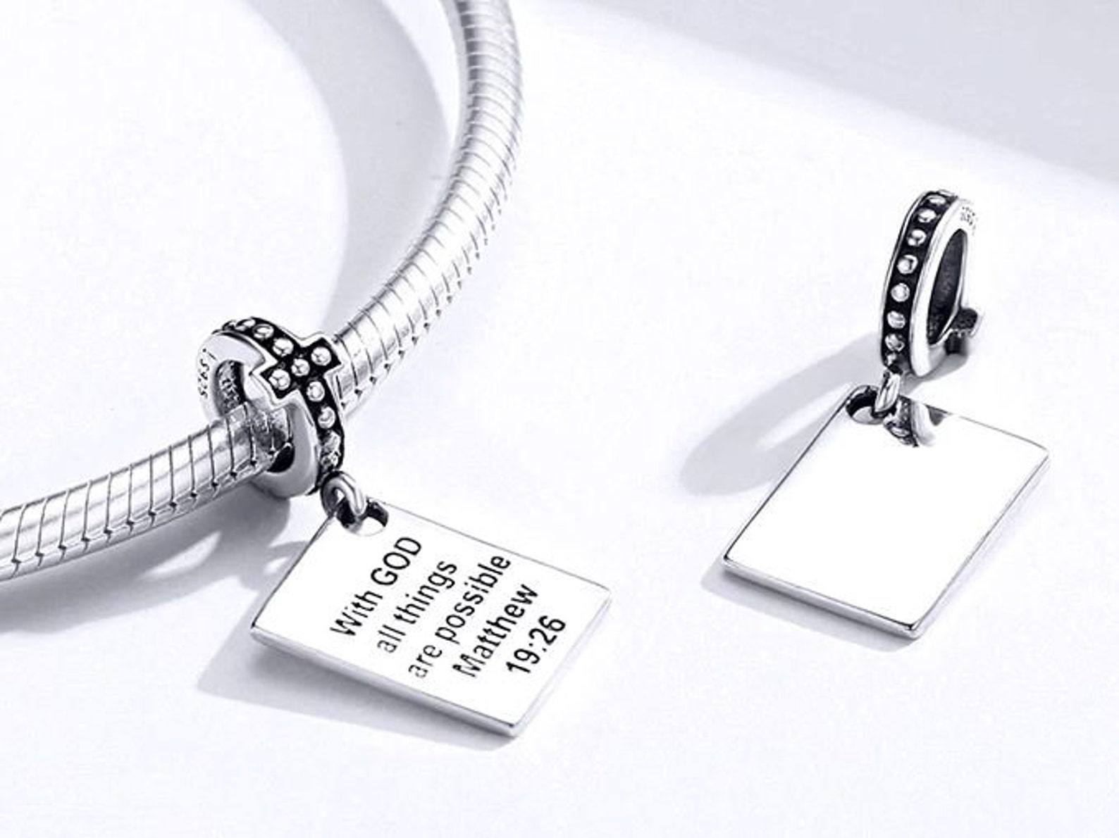 Charms for pandora bracelet Bible Quote Charm Holy Bible Etsy