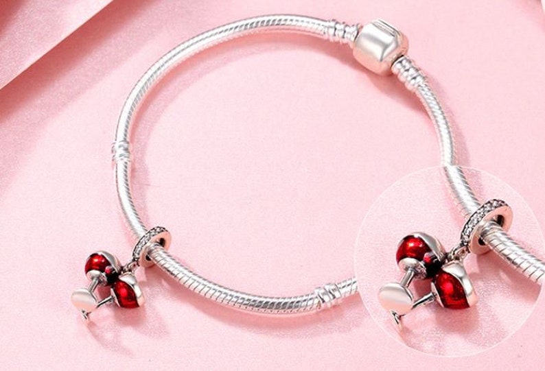 Charms for Pandora Bracelet Wine Glasses Charm 925 Sterling Etsy