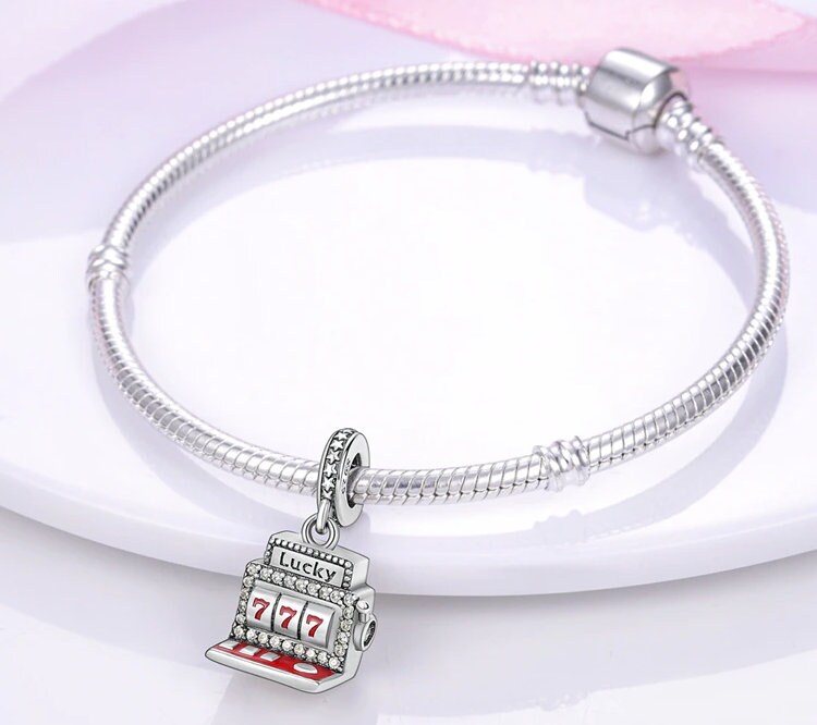 Charms for Pandora Bracelet Lottery Charm Slot Machine 777 925