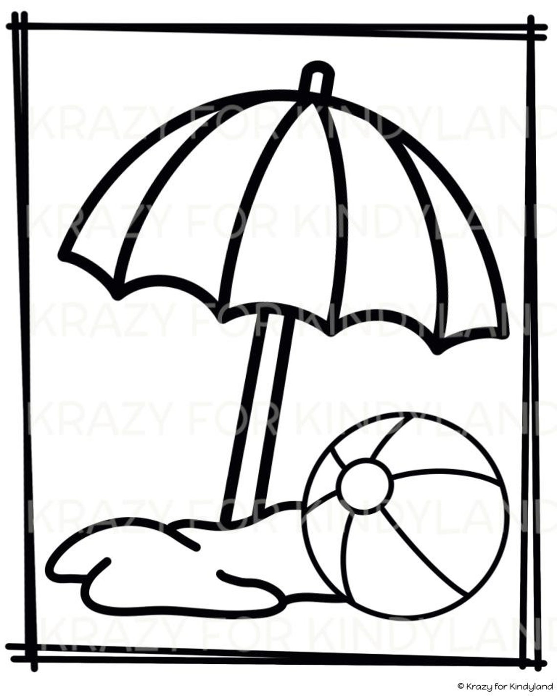 Beach Coloring Pages Booklet, Ocean, Summer, Vacation, Sandcastle, Sun ...