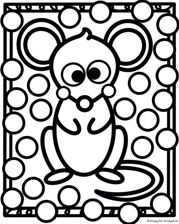 Pets Coloring / Dotter Pages Booklet: Gecko, Hamster, Mouse, Fish, Dog,  Cat, Kids Coloring Pages, Coloring Book, Kids Coloring Sheets 