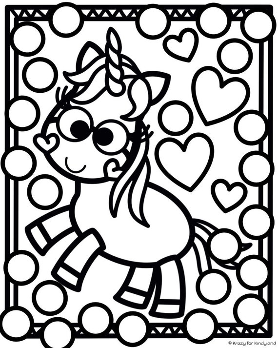 February Coloring, Dotter Activity Pages: Hibernation, Valentine's