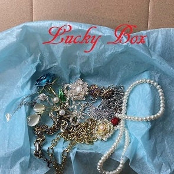 Lucky Box, Mystery Jewelry Box, Surprise Jewelry Box, Mystery Box, Earrings, Necklace, Rings, Bracelets, Brooch, Fresh water pearl, Gift