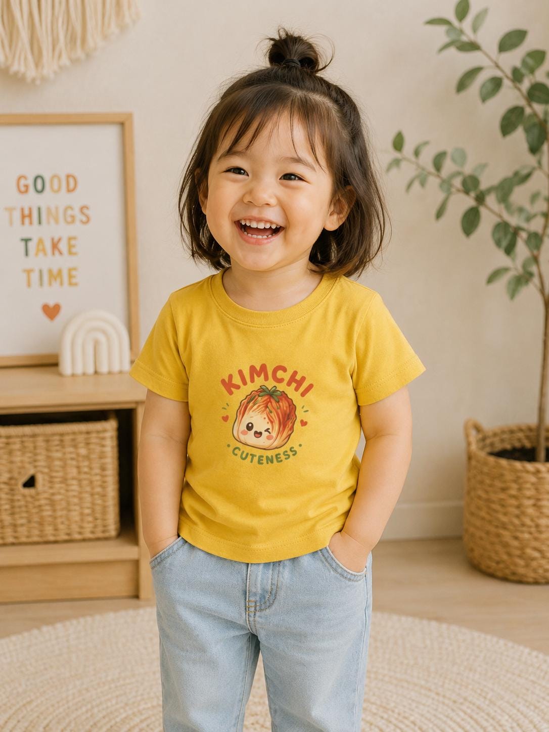 Kimchi Cuteness Infant Tee Kawaii Kimchi Character Baby Shirt