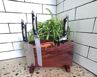 Bloque magnético de 9 cuchillos, (doble cara) hecho en Australia, soporte para cuchillos, bloque de cuchillos, soporte para cuchillos independiente, soporte magnético para cuchillos